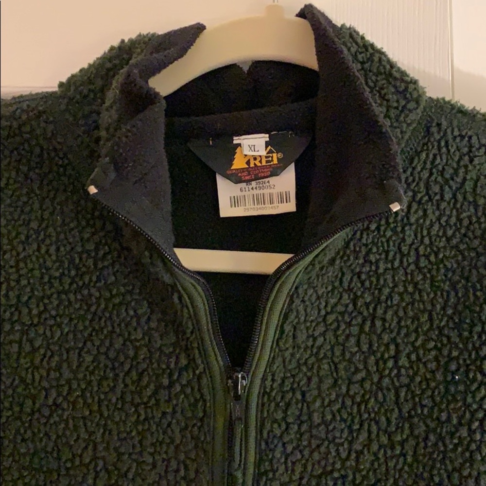 Vintage REI Fleece Vest Green XL